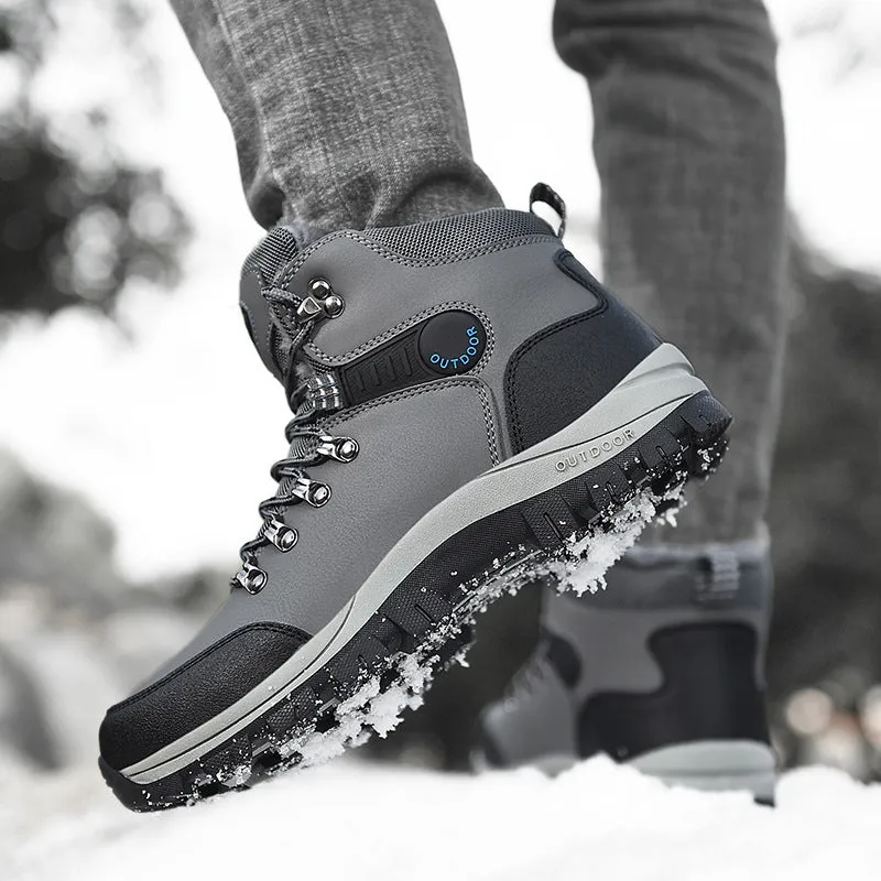 Men's Plush Non-Slip Snow Boots