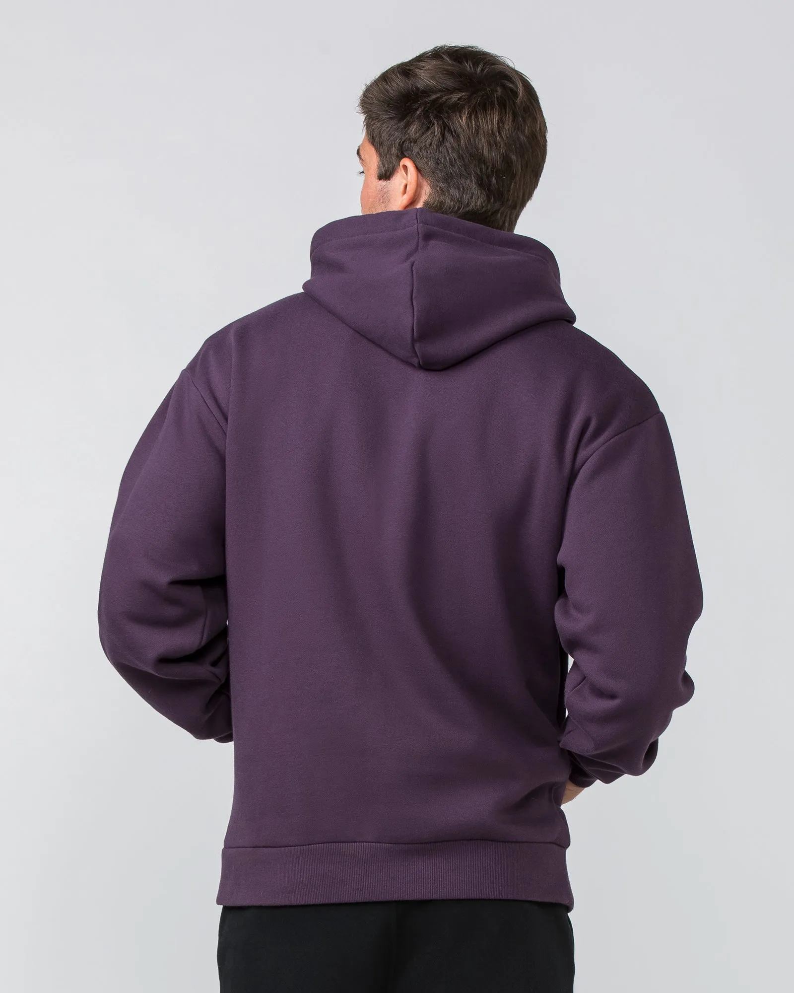 Muscle Nation | Varsity Oversized Hoodie - Midnight Plum