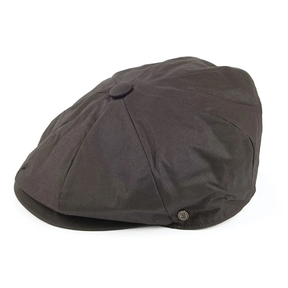 Oilcloth Newsboy Cap - Brown