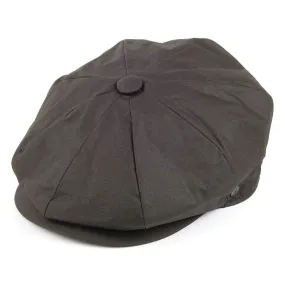 Oilcloth Newsboy Cap - Brown