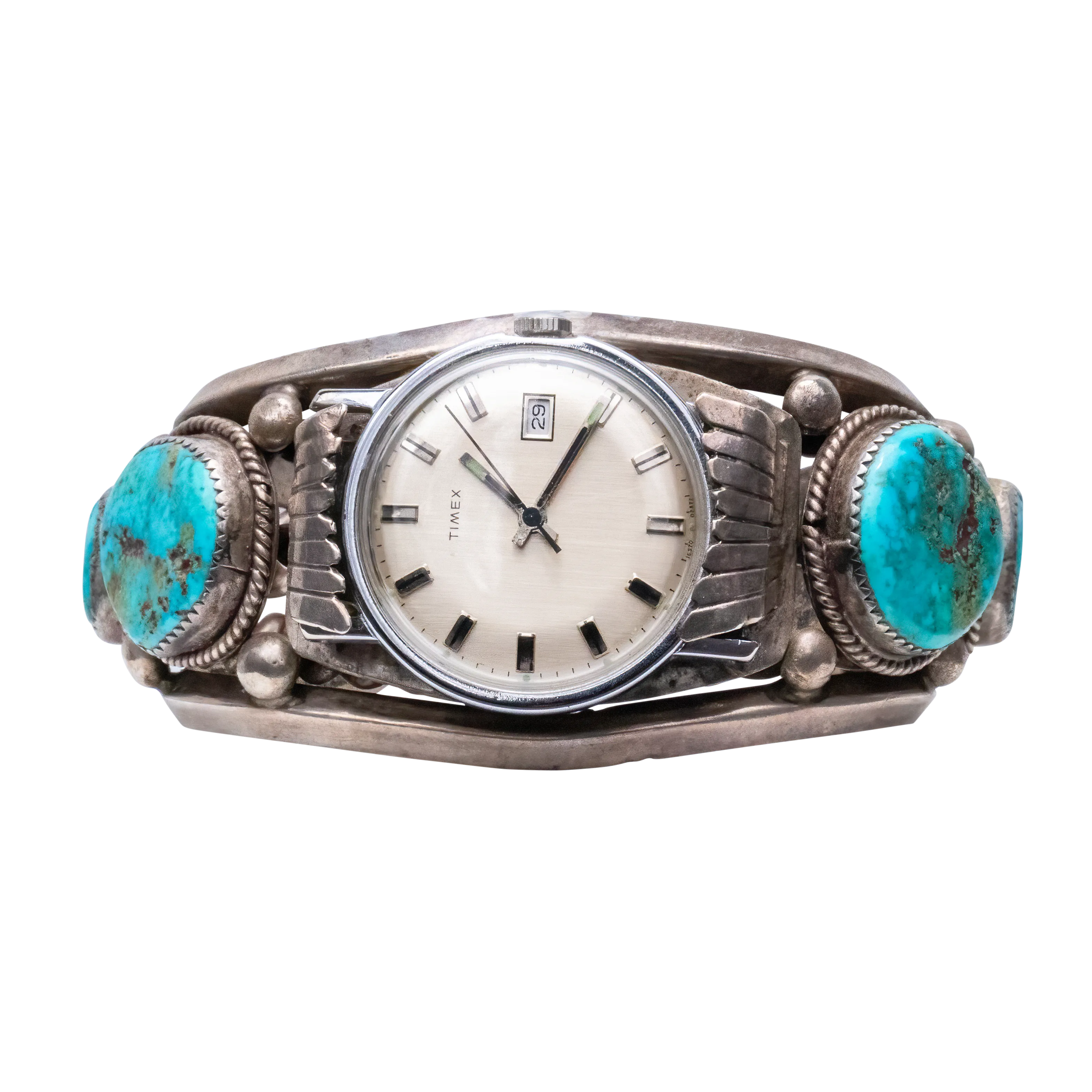 Old Pawn Blue Gem Turquoise Watch Cuff | Artisan Handmade