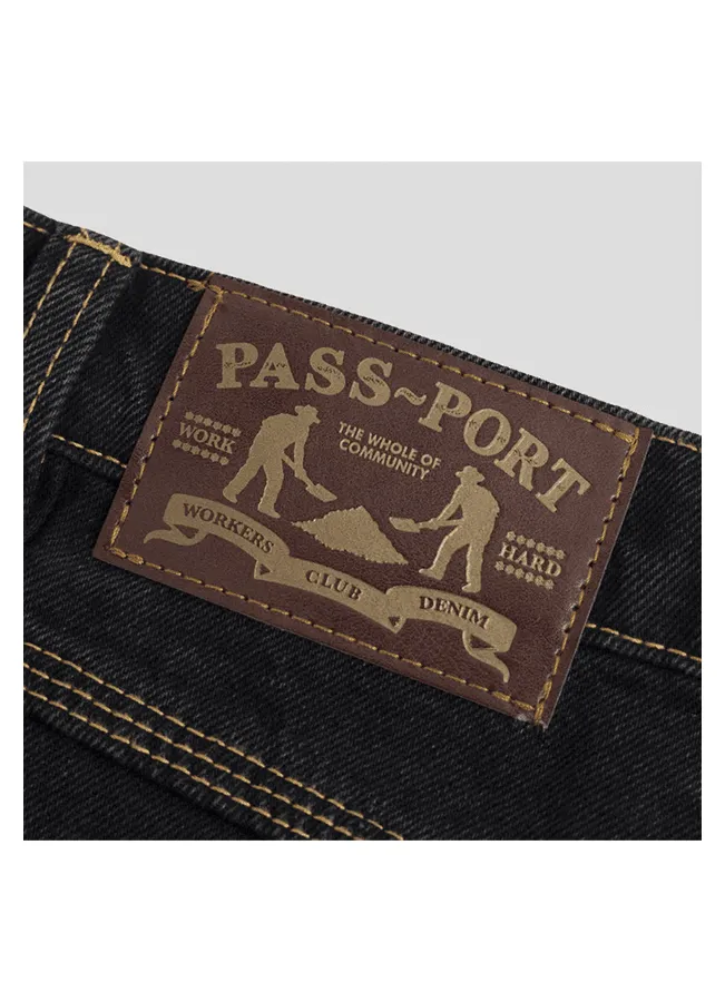 Pants Pass~Port Workers club denim - Washed black