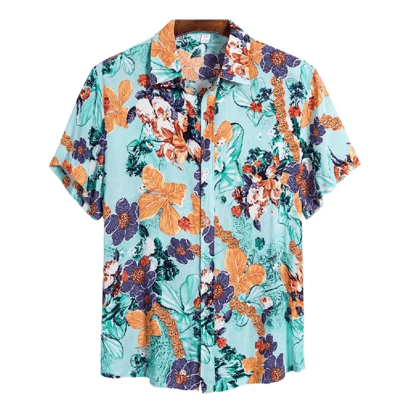 Pattern Hawaiian Aloha Shirt Men