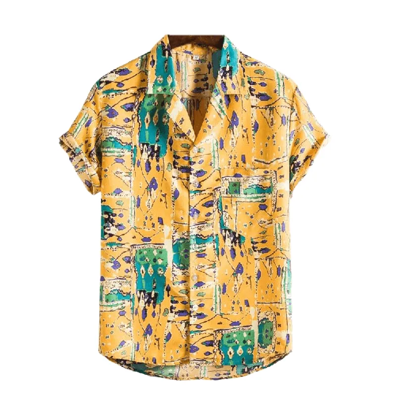 Pattern Hawaiian Aloha Shirt Men