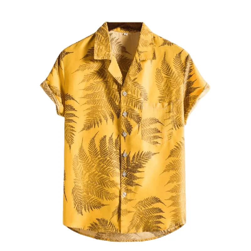 Pattern Hawaiian Aloha Shirt Men