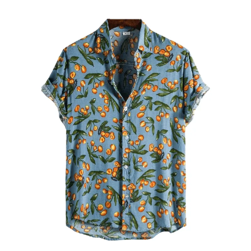 Pattern Hawaiian Aloha Shirt Men