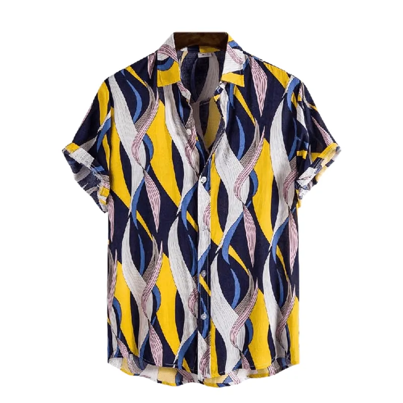 Pattern Hawaiian Aloha Shirt Men