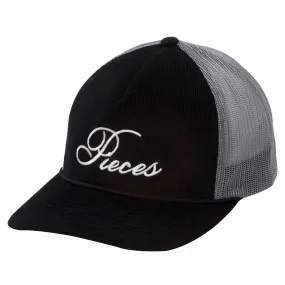 Pieces Corduroy Hat Black Grey