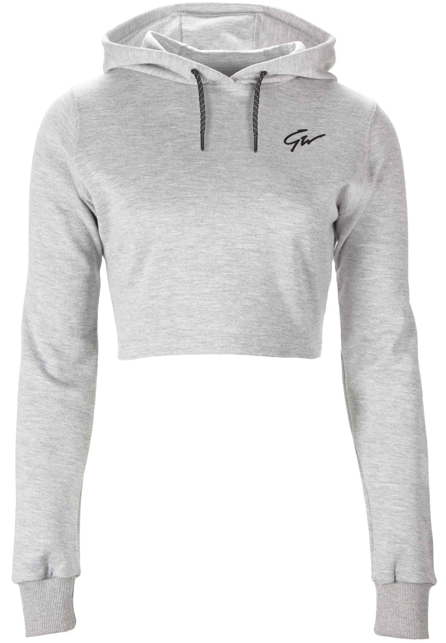 Pixley Crop Top Hoodie - Gray