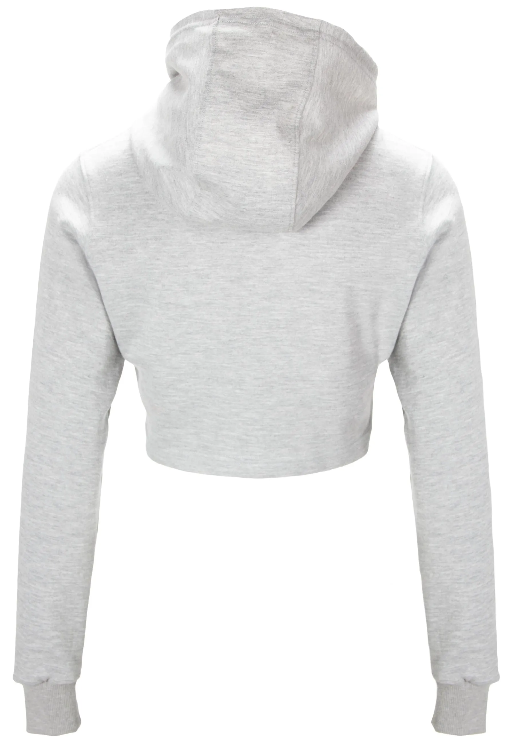 Pixley Crop Top Hoodie - Gray