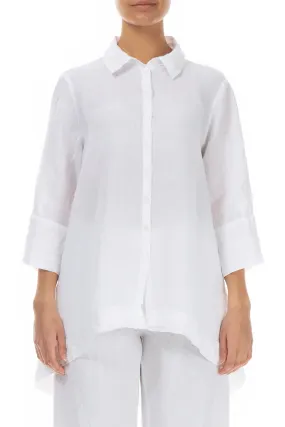 Relaxed White Linen Shirt