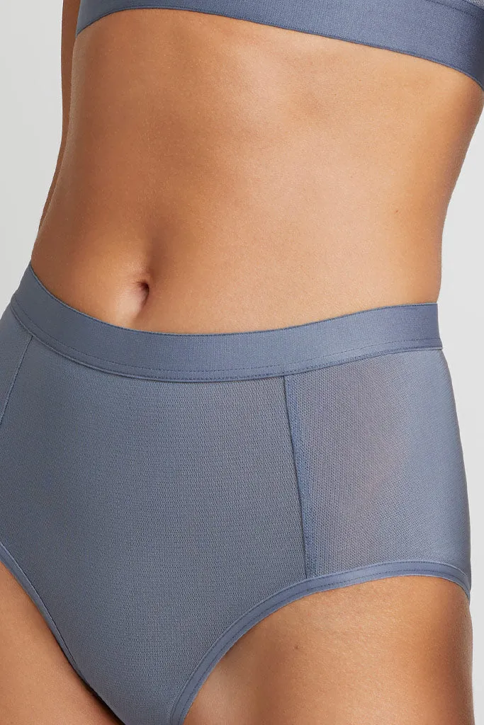 Sieve High-Waist Brief in Slate