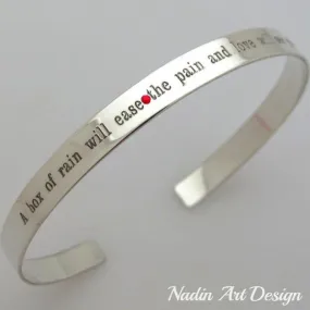 Skinny Bracelet - Inspirational Quote Cuff