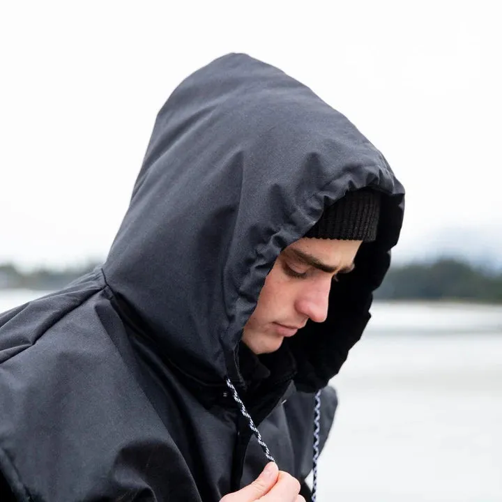 SLOWTIDE WATERPROOF PONCHO - BLACK