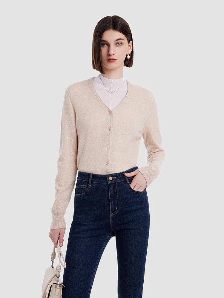 Solid Seamless Cashmere Cardigan