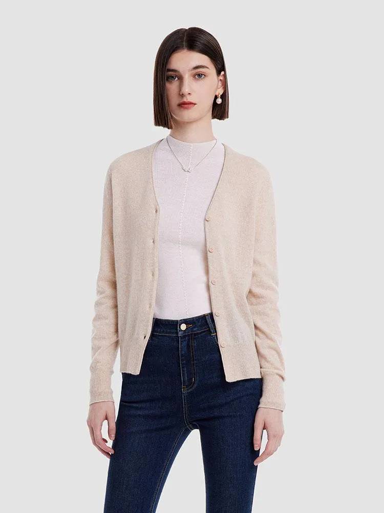 Solid Seamless Cashmere Cardigan