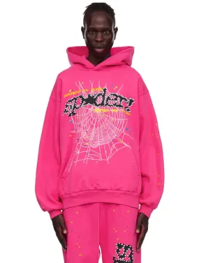 Sp5der - P*nk V2 Hoodie - Hot Pink