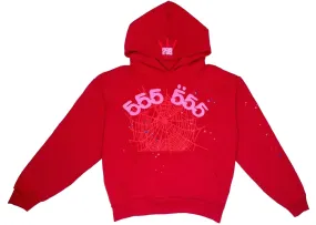 Sp5der - Worldwide Angel Number 555 Hoodie - Red