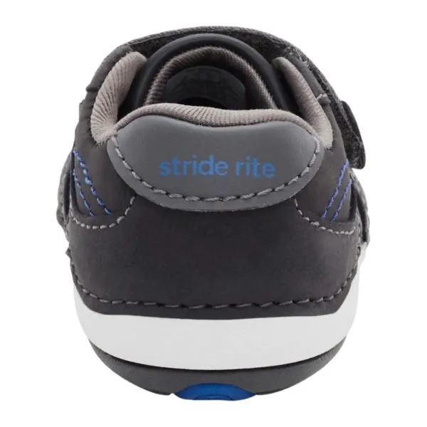 Stride Rite Boys Artie Baby Toddler Grey Leather Sneaker