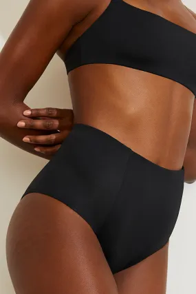 Swim High Waist Bottom in Black