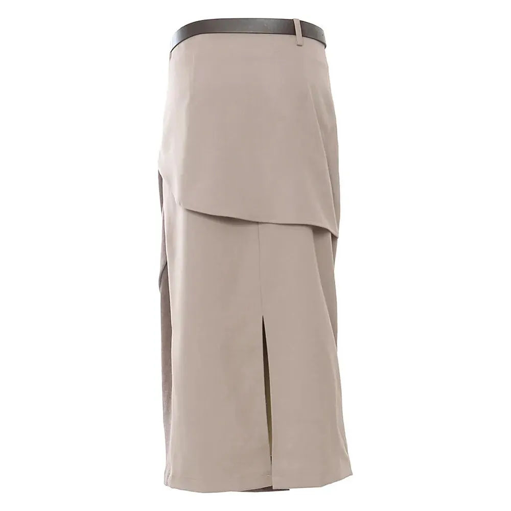 The Oriana High Waist Belted Skirt