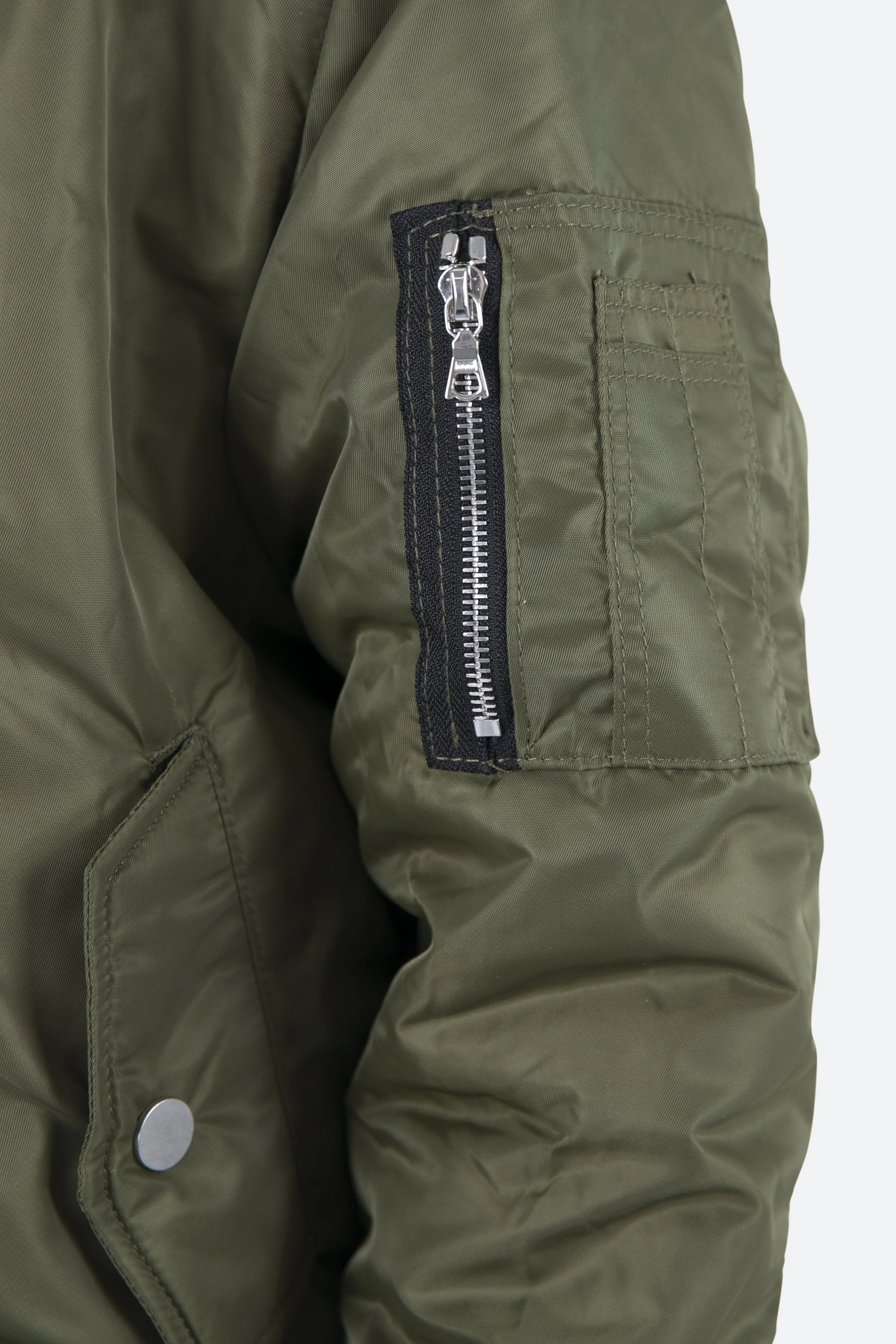 Trucker Bomber Jacket - Olive