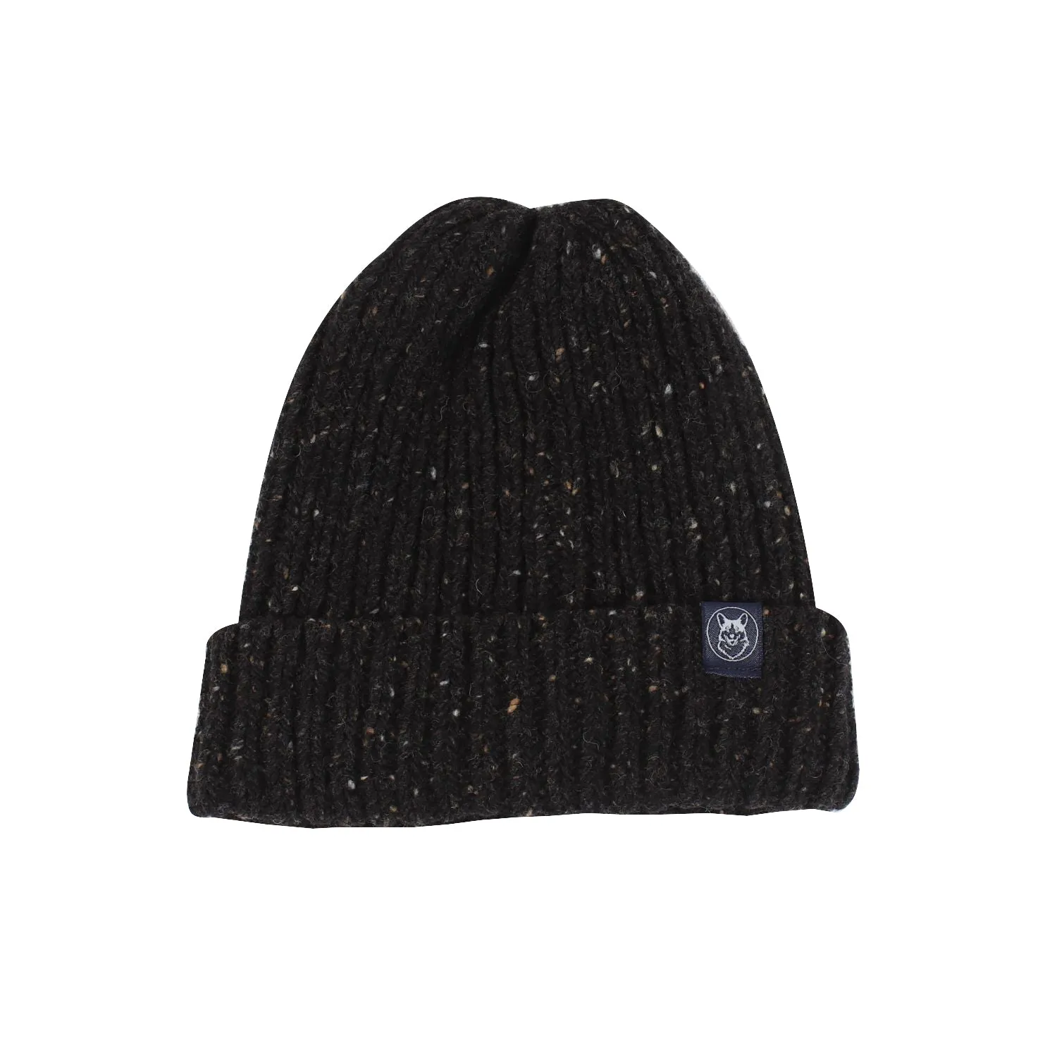 Unisex Ribbed Donegal Wool Beanie