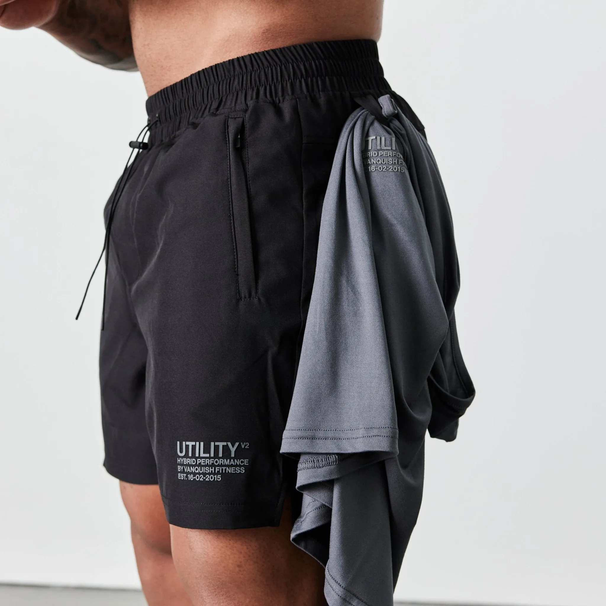 Vanquish Utility V2 Black 5" Shorts