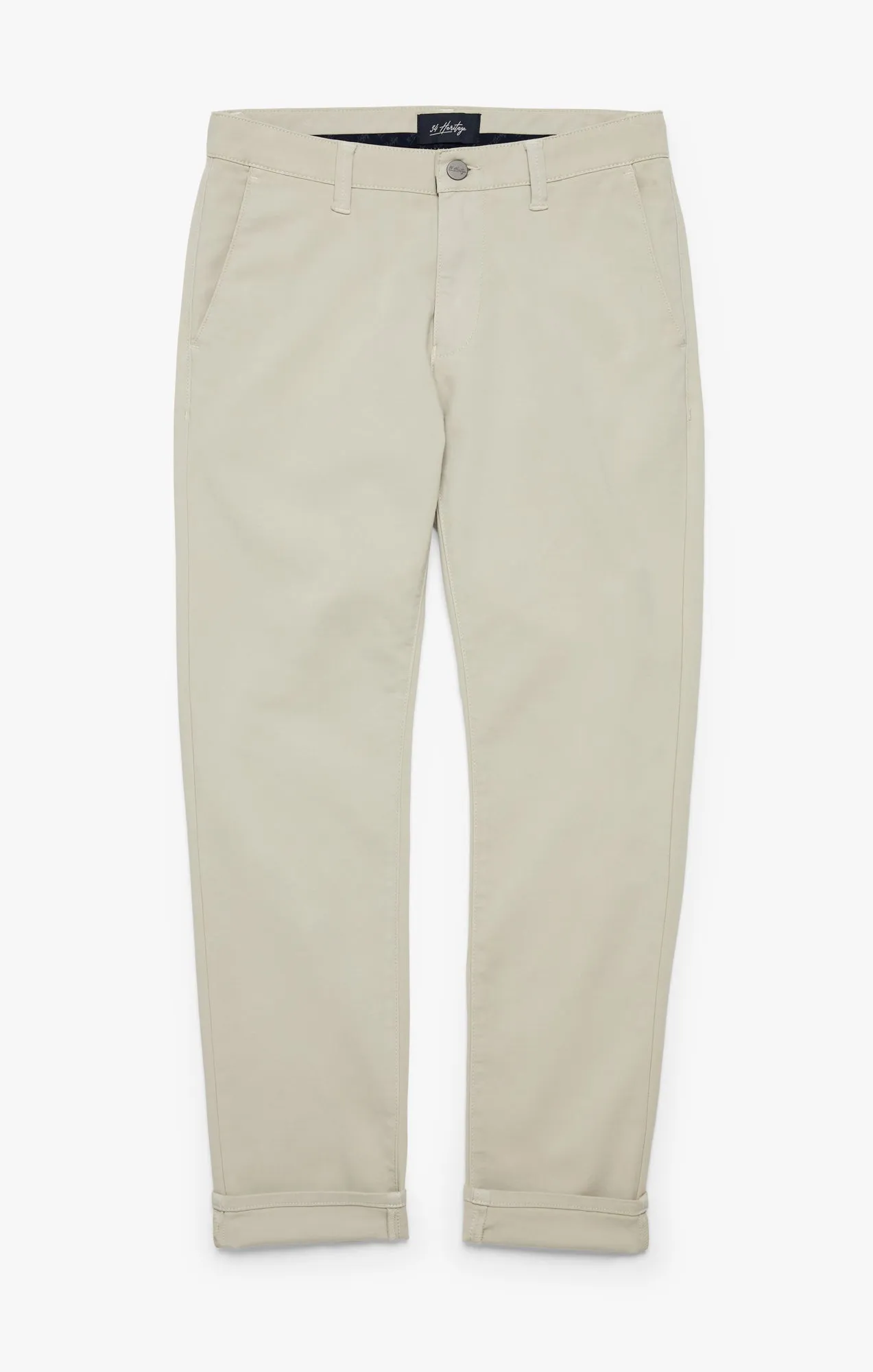 Verona Slim Leg Chino Pants In Willow High Flyer