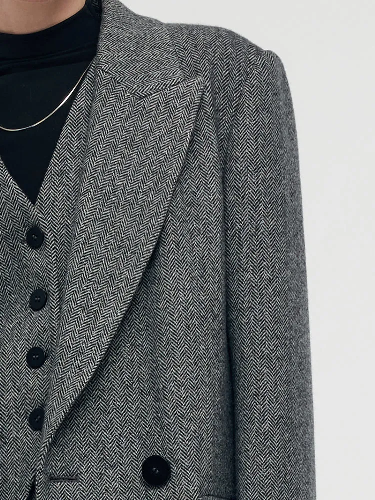 Washable Wool Lapel Unisex Overcoat