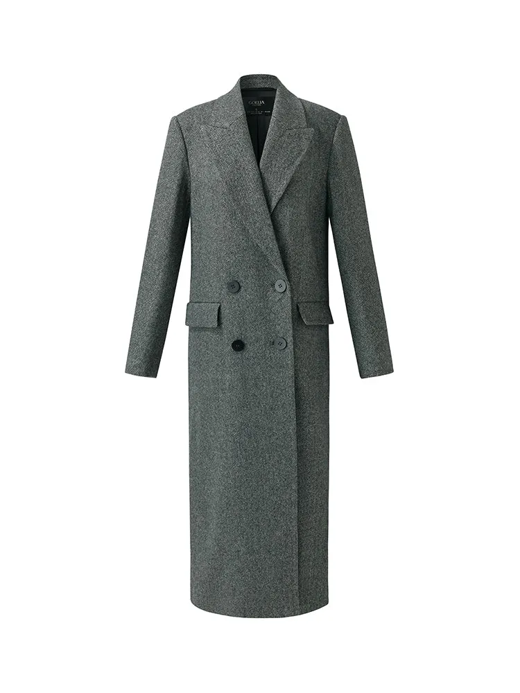 Washable Wool Lapel Unisex Overcoat