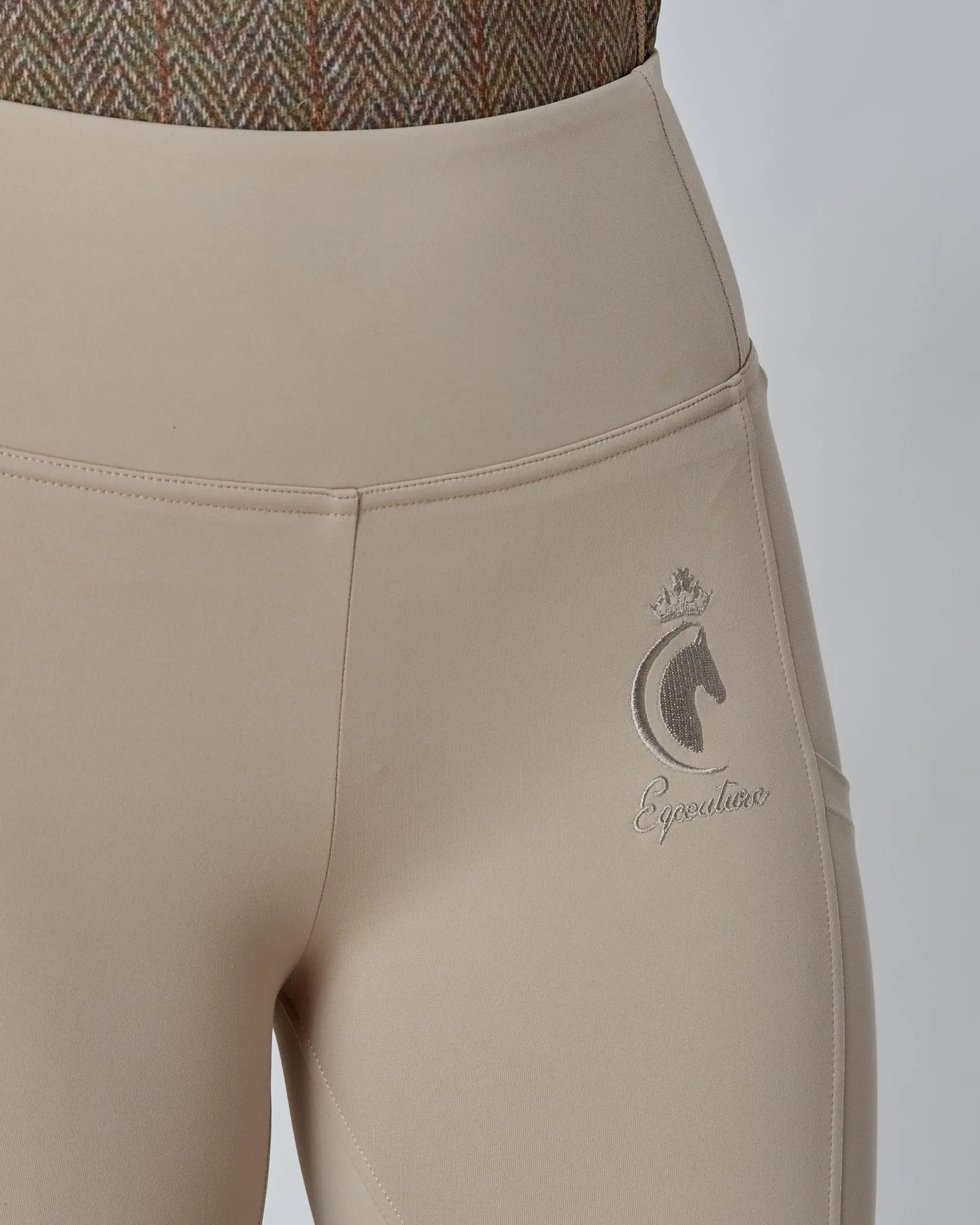 WINTER Competition Beige Riding Leggings - No grip - HUNTER BEIGE